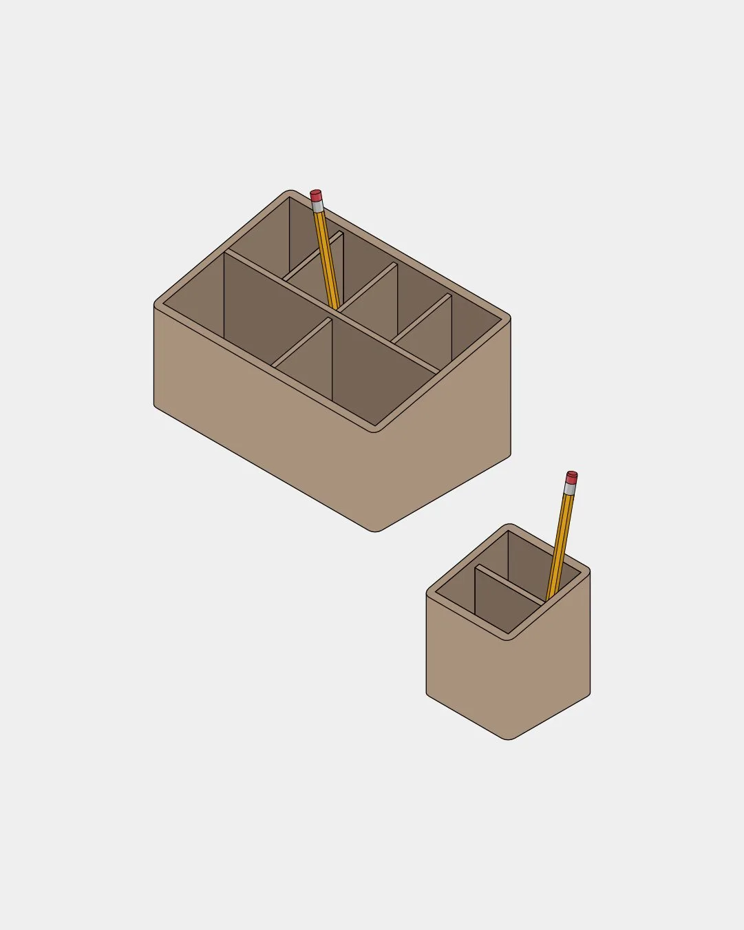 CAD study — organiser proportions