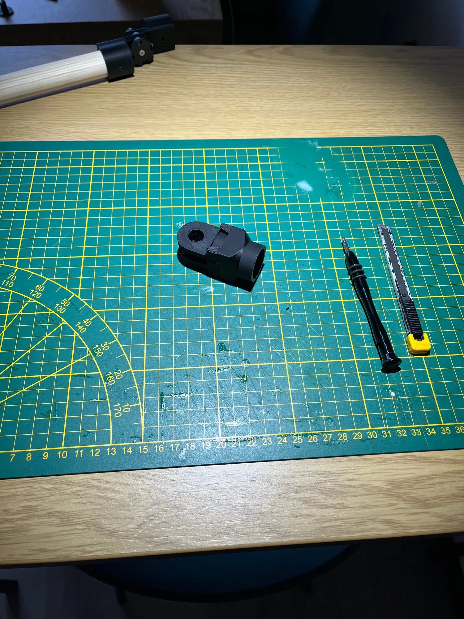 3D-printed joint, first print